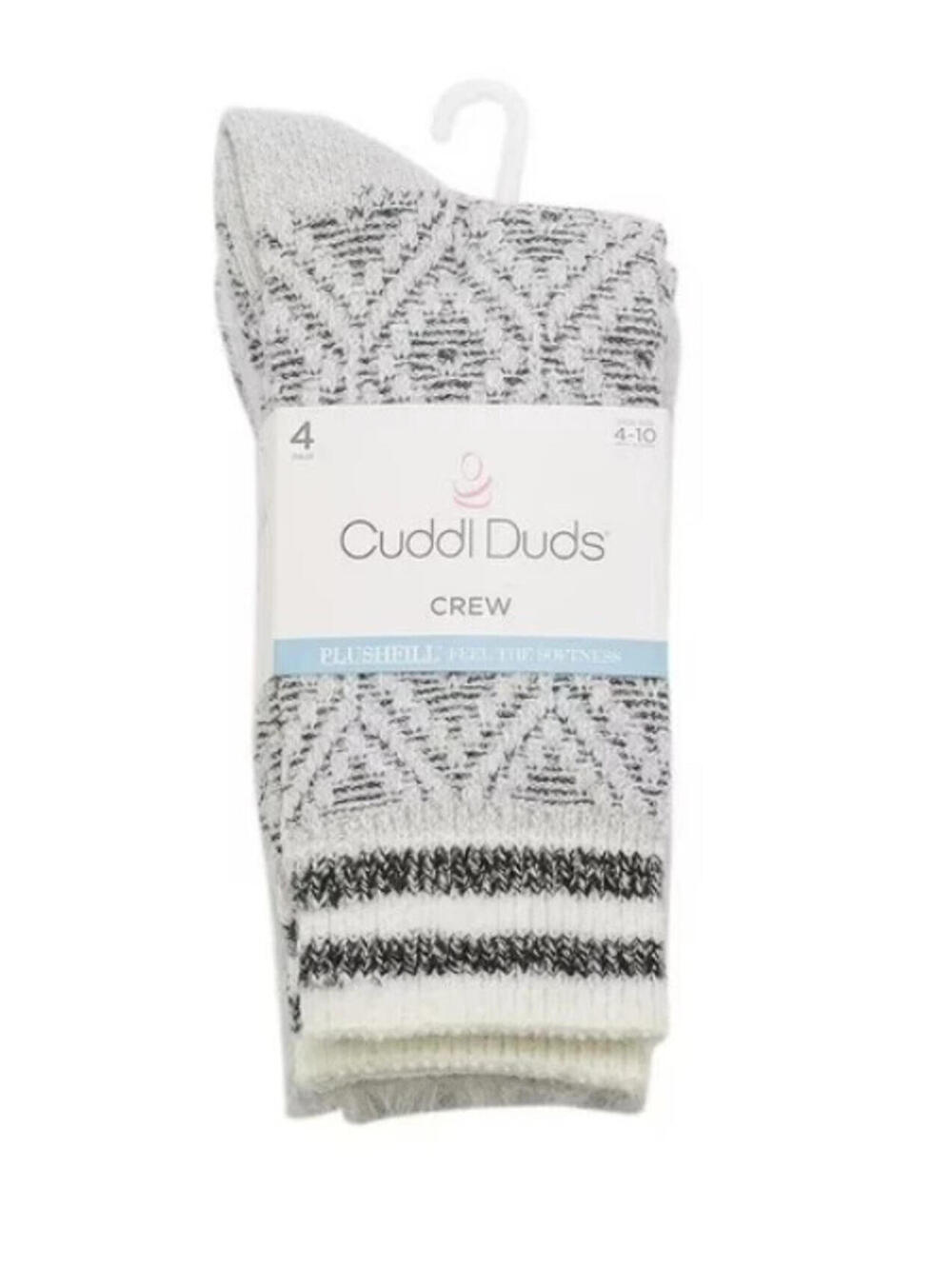 Cuddl Duds Super Soft Crew Cozy Boot Socks 4 Pairs Womens Size 4-10 Blue